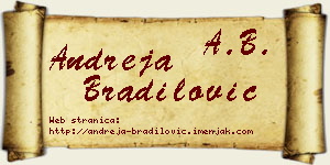 Andreja Bradilović vizit kartica
